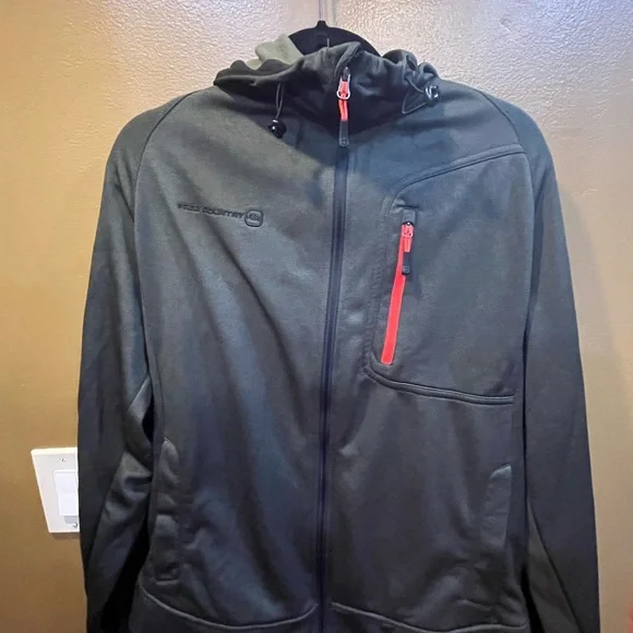 Men’s Free Country fleece zip up hoodie. Large - Picture 2 of 6